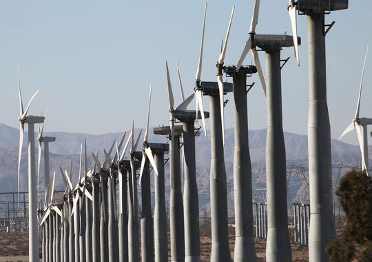 Wind turbines in North Palm Springs generate electricity on Tuesday, July 1, 2014.(Photo: Michael Snyder/The Desert Sun)