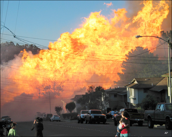 The pipeline explosion on Sept. 9, 2010, in San Bruno, a city just south of San Francisco, destroyed an entire neighborhood, killing eight people and injuring 58 others.